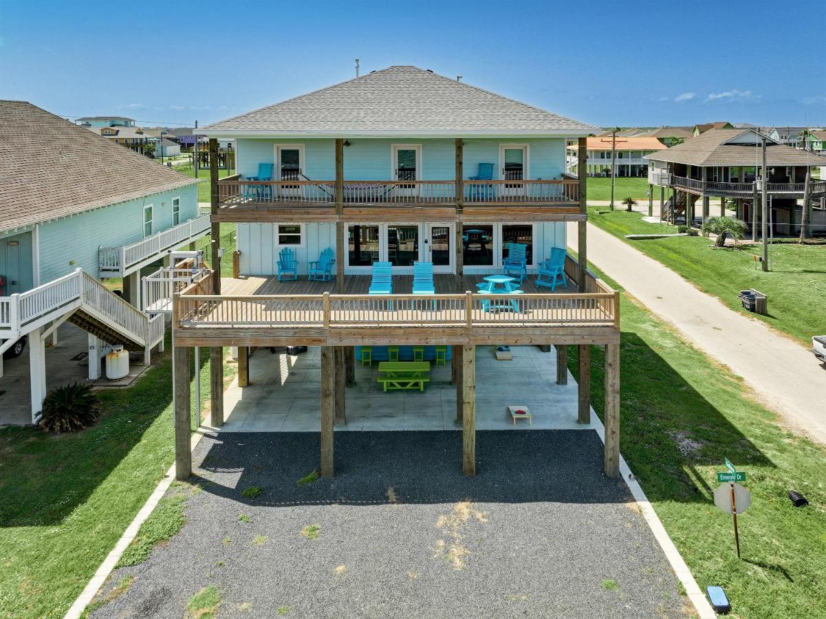 Beachfront - Hot Tub - Bbq - 14 Guests Bolivar Peninsula ภายนอก รูปภาพ