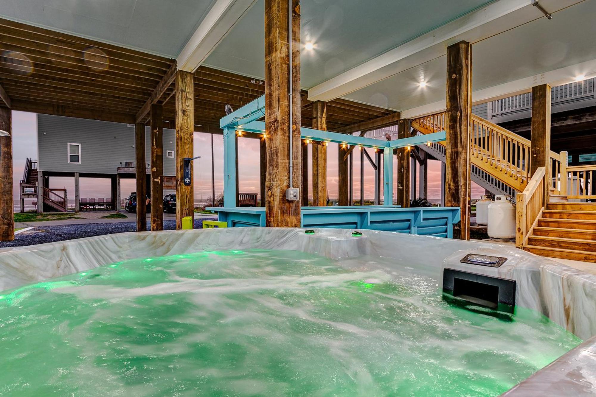 Beachfront - Hot Tub - Bbq - 14 Guests Bolivar Peninsula ภายนอก รูปภาพ